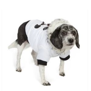 Classic metallic parka with removable zip hood